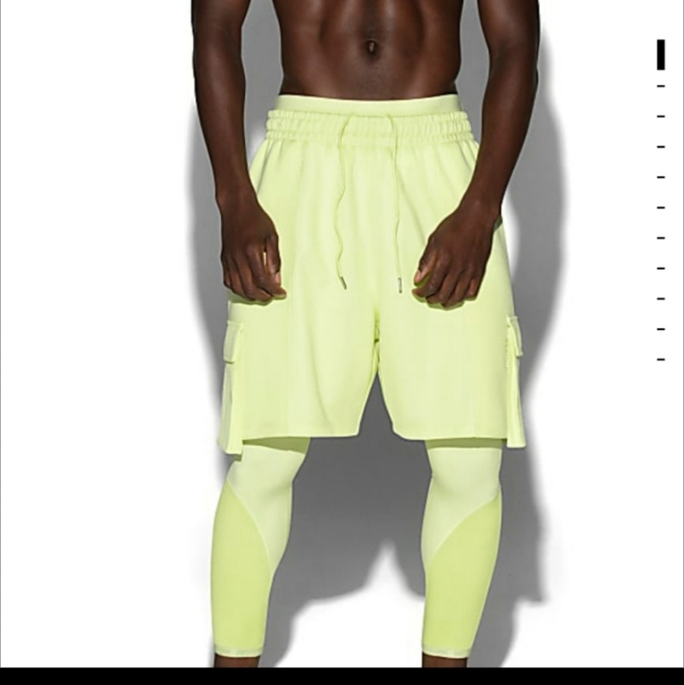 Ivy Park Yellow Tint Cargo Shorts NWT